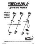Yard-Man YM26CS Operator`s manual