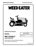 Weed Eater 195013 Operator`s manual