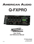 American Audio Q-FXPRO User guide