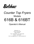 Belshaw Brothers 616BT Operator`s manual