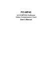ADLINK Technology PCI-MP4S User`s manual