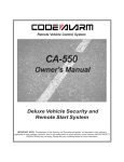 Code Alarm CA-550 Owner`s manual