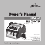 Royal Sovereign RBC-2100 Owner`s manual