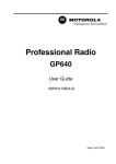 Motorola GP640 User guide