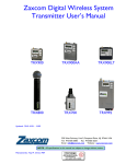 Zaxcom TRX992 User`s manual