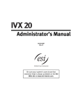 ESI IVX 20 User guide