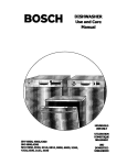 BOSCH DXSHWASHER Use and Care Manual