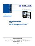 U-Line Echelon 2075R Installation guide