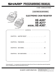 Sharp XE-A207W Service manual