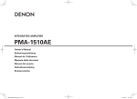 Denon PMA-1510AE Owner`s manual