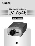 Canon LV-7545 Owner`s manual