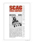 Scag Power Equipment SWU Operating instructions