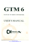 Charvel GTM6 User`s manual