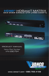 Vanco HDBaseT Lite Product manual