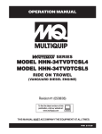 MULTIQUIP HHN-31V Specifications