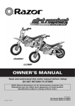 Razor Dirt Rocket MX350 15128040 Owner`s manual
