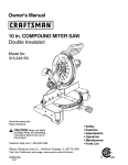 Craftsman 315.243150 Owner`s manual