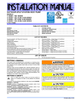 York HL6B Installation manual