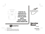 Audiovox VOD705 Installation manual