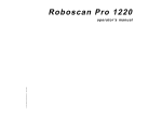 Martin Roboscan Pro 1220 Operator`s manual