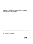 HP Compaq dc7700 MT Hardware reference guide