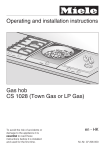 Operating and installation instructions Gas hob CS 1028
