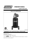 Coleman CM01213-15 Operator`s manual