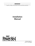 DSC PC5020 Installation manual