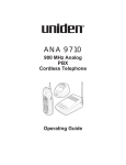 Uniden ANA 9710 Specifications