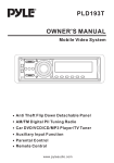 PYLE Audio PLD193T Owner`s manual