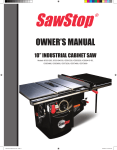 SawStop ICS73230 Owner`s manual