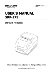 Samsung SRP-275 User`s manual
