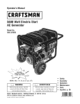 Craftsman 580.325650 Operator`s manual