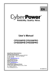 CyberPower CPS5000PIE User`s manual