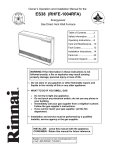 Rinnai RHFE-1004FA Installation manual