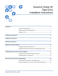 QuantumScalar 50 Tape Drive Installation Instructions