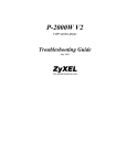 ZyXEL Communications P-2000W_V2 Troubleshooting guide