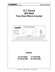 Vanner VLT24-1500 Owner`s manual
