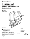 Craftsman 315.172281 Owner`s manual