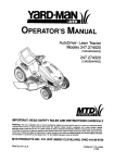 Yard-Man AutoDrive 247.274020 Operator`s manual
