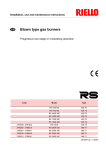 Riello RS 70/E MZ Instruction manual