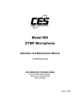 CES 805 DTMF Service manual