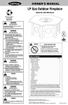 Uniflame GAD1380 Series Owner`s manual