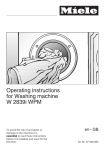 Miele W 2839i WPM Operating instructions
