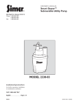 Simer SMART GEYSER 2330-03 Owner`s manual