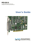 Measurement Specialties PCI-2513 User`s guide
