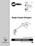 Miller Electric SWINGARC SINGLE 12 Owner`s manual