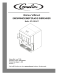 Cornelius ED 250 BCP Operator`s manual