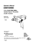 Craftsman 315.101130 Operator`s manual
