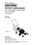 Craftsman 917.371670 Owner`s manual